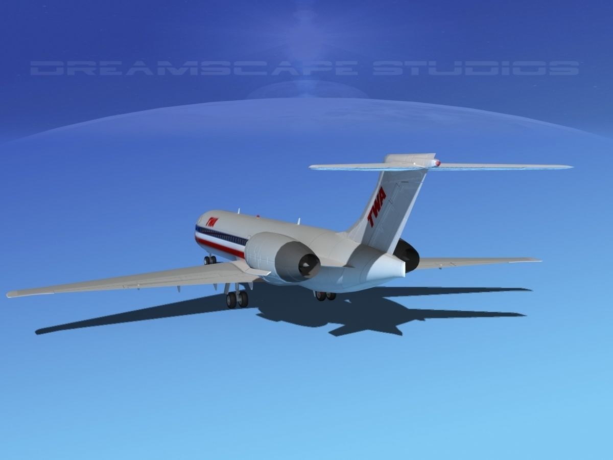 Boeing 717-200 TWA 1 3D model