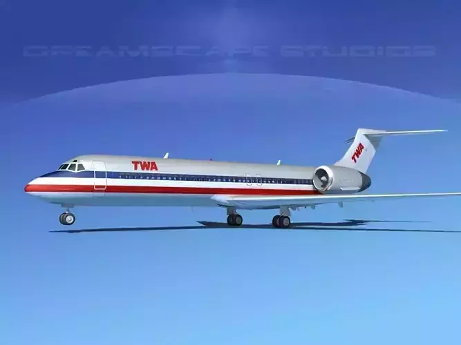 Boeing 717-200 TWA 1 3D model
