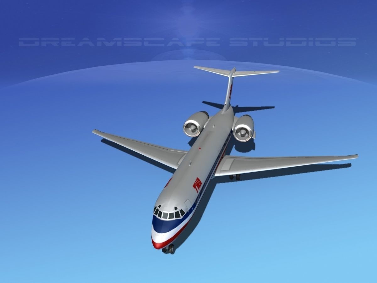 Boeing 717-200 TWA 1 3D model