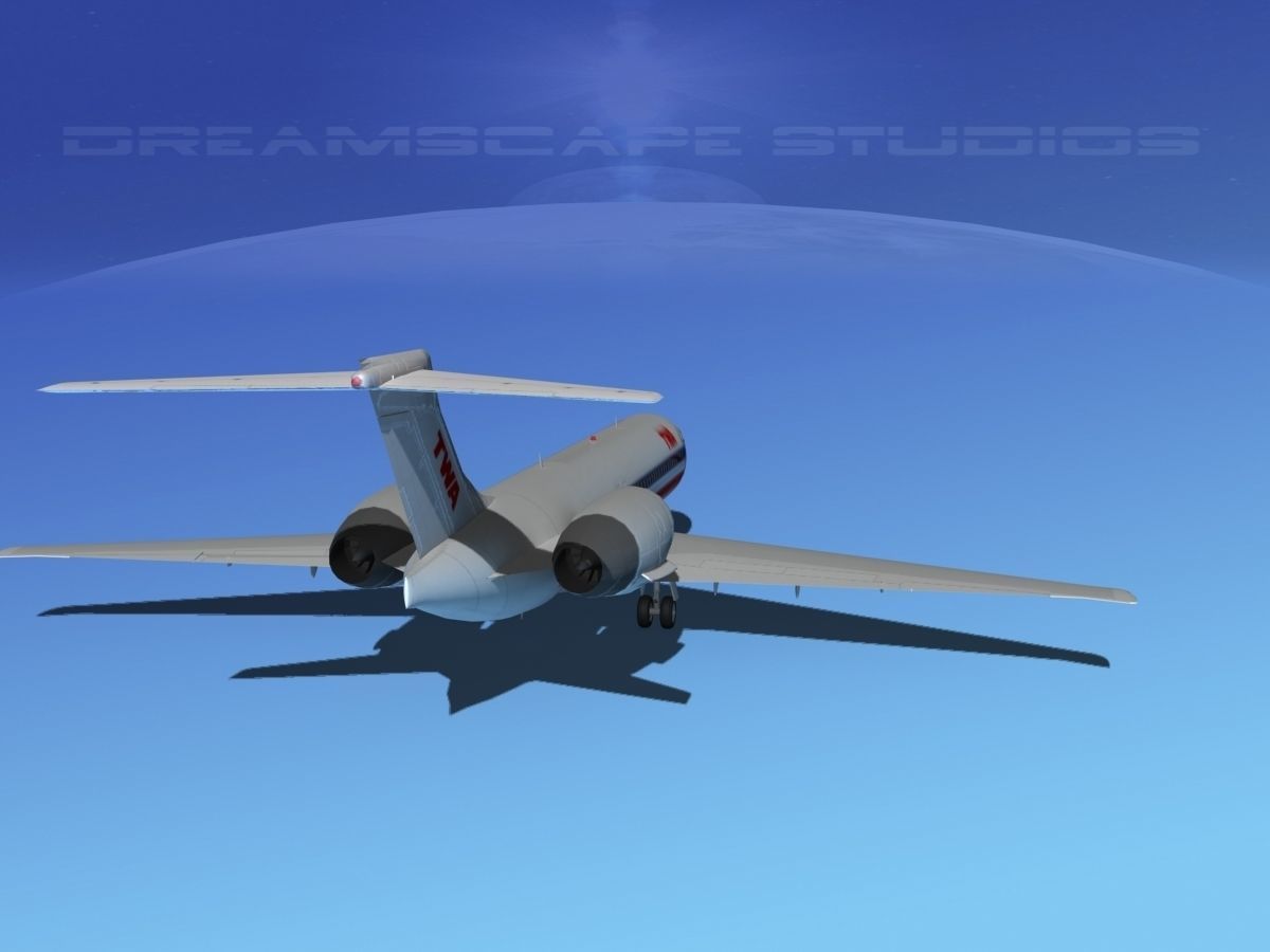 Boeing 717-200 TWA 1 3D model