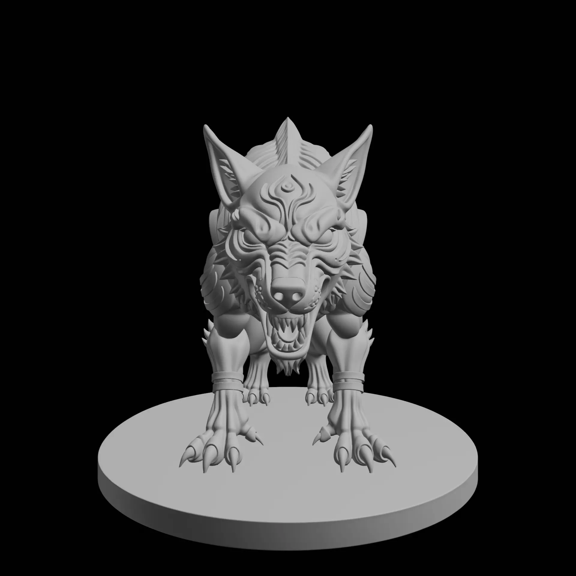 Fantasy Wolf Monster 3D print model
