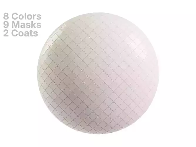 Scalloped Fan Tiles in Straight Set Layout