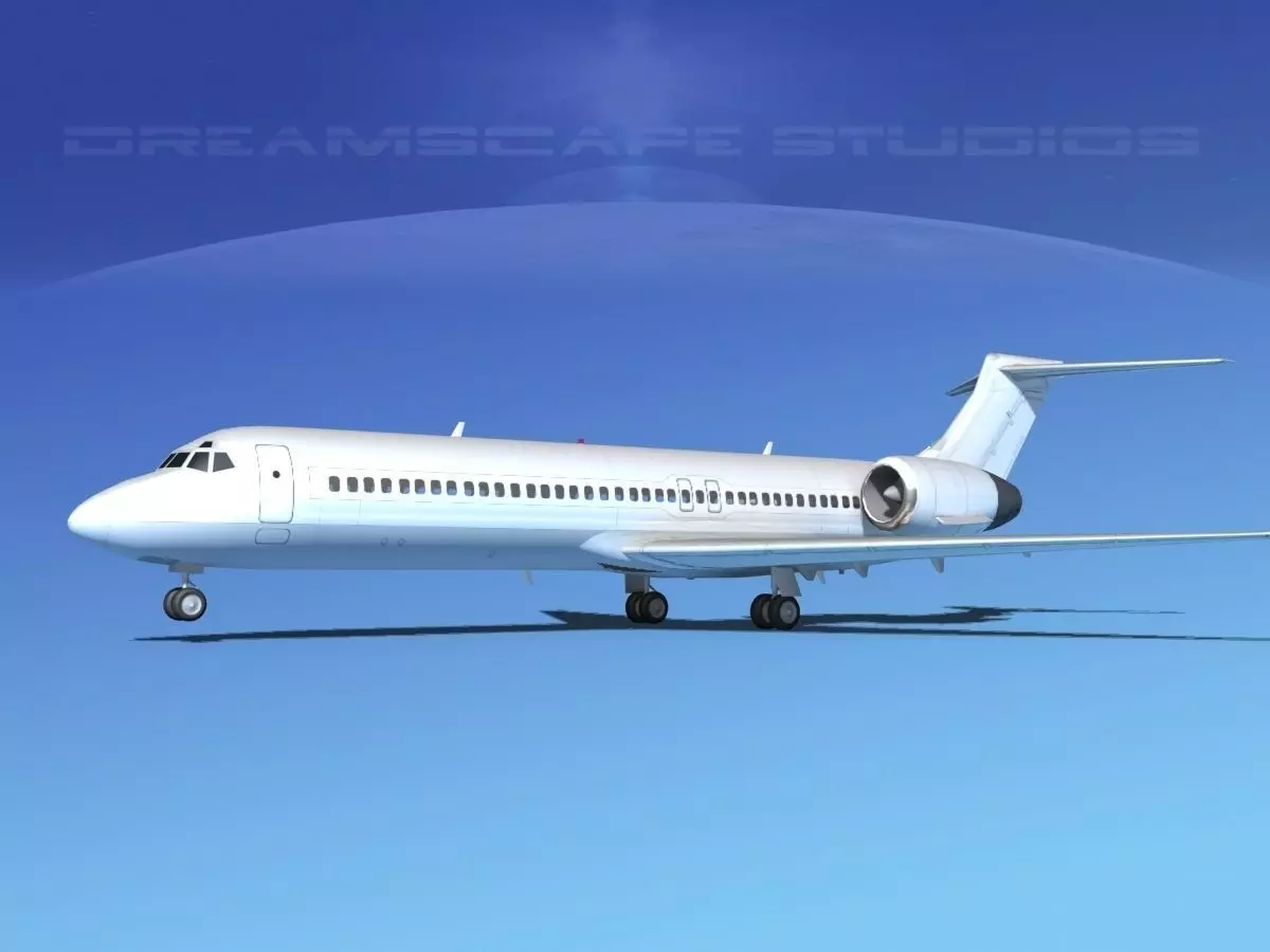 Boeing 717-200 Unmarked 1 3D model