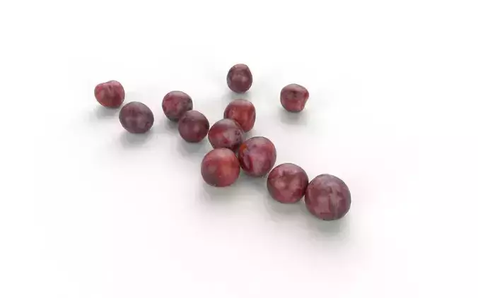 Plum Set 07 Low-poly 3D model 5