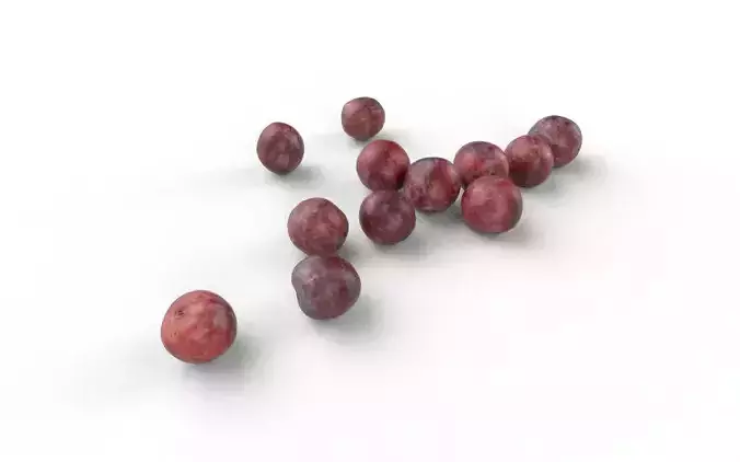 Plum Set 07 Low-poly 3D model 4