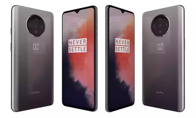OnePlus 7T Frosted Silver High Poly