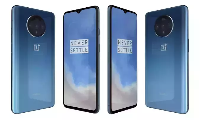 OnePlus 7T Glacier Blue High Poly