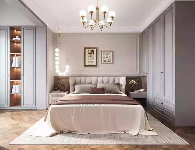 American-style bedroom 3D model