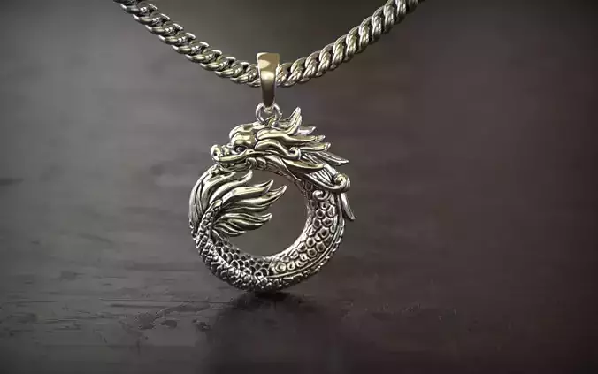 Dragon Ouroboros Pendant
