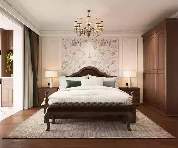 American-style bedroom 3D model