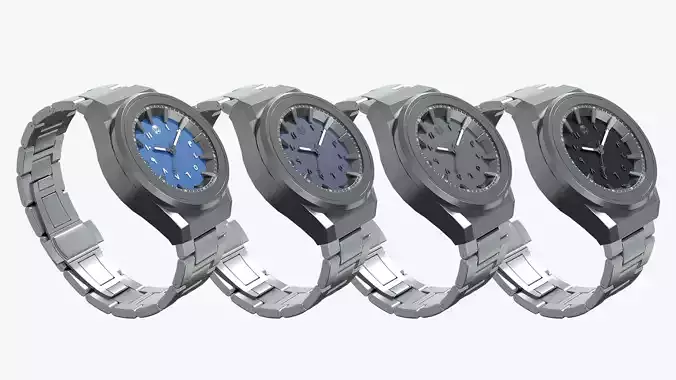 Silver Watch With Various Dial Variations