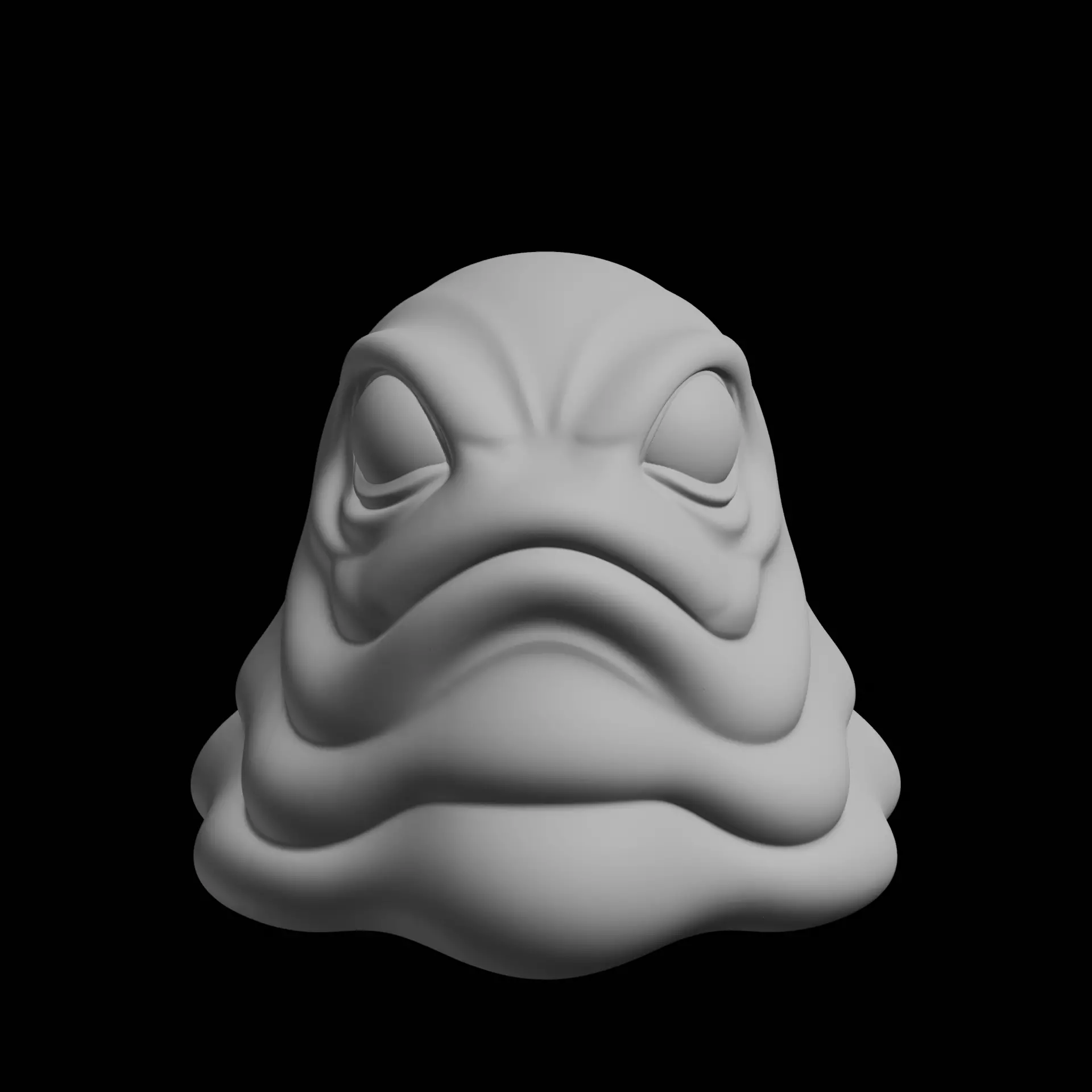 Grumpy Blob Creature 3D print model