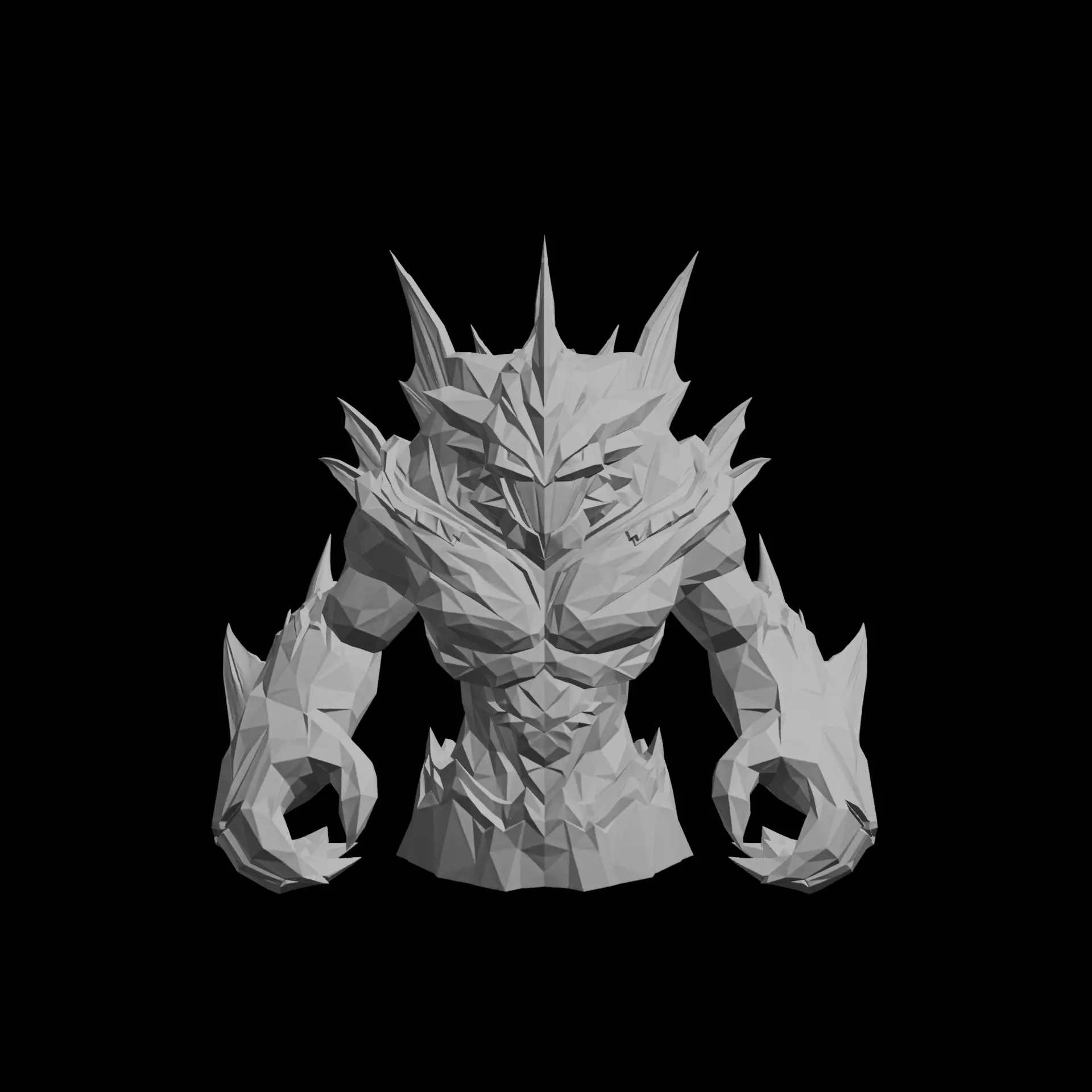 Ice Monster Bust 3D print model