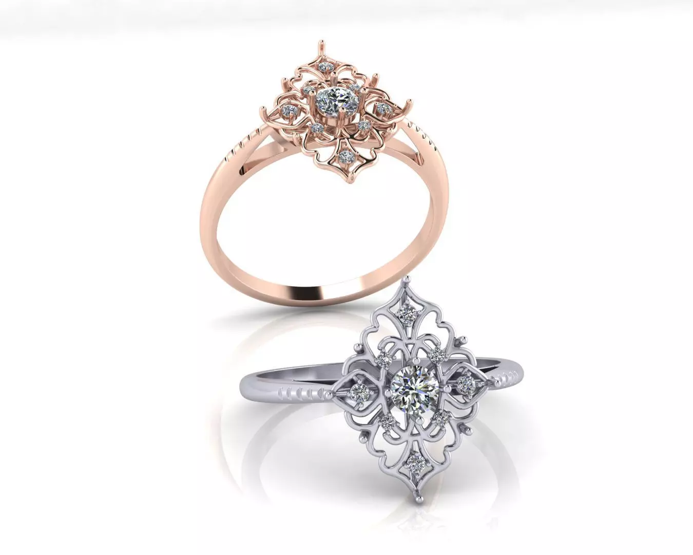 round unique jewelry ring 3D print model