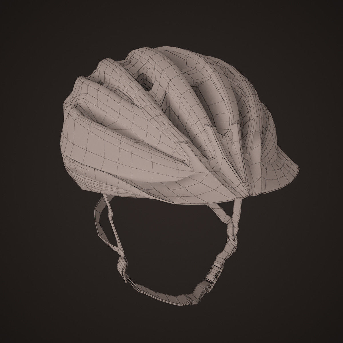 bicycle helmet with visor 3D model_11