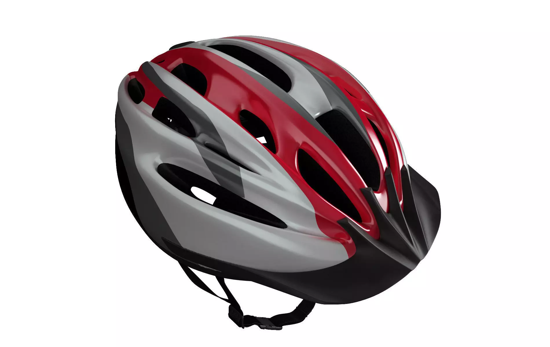 bicycle helmet with visor 3D model_0