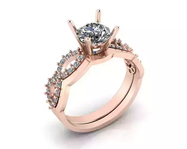 round solitaire engagement jewelry ring