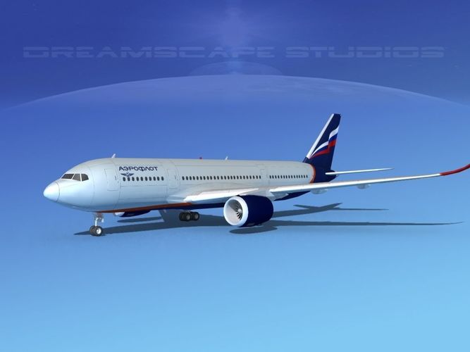 Airbus A350-800 Aeroflot 3D model
