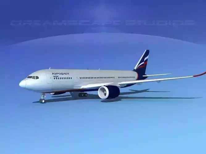 Airbus A350-800 Aeroflot 3D model