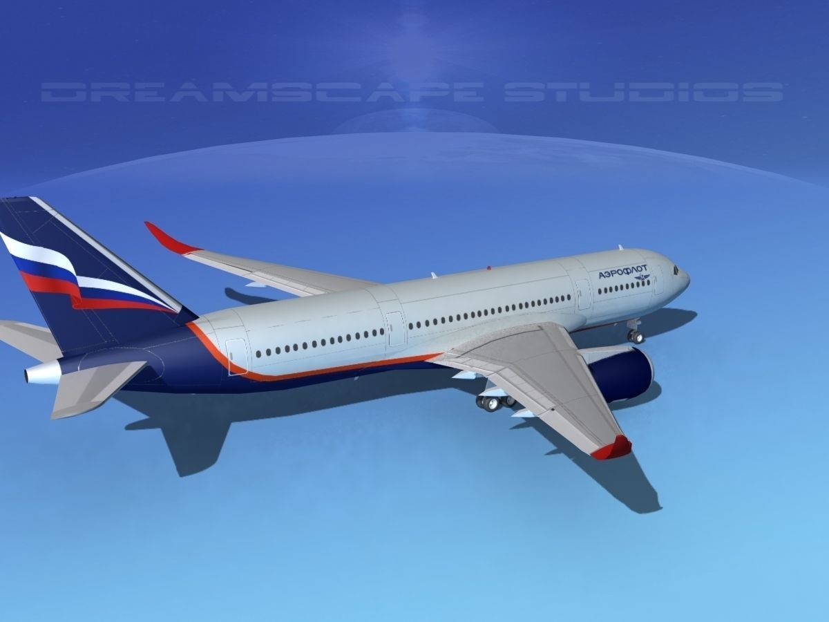 Airbus A350-800 Aeroflot 3D model_5