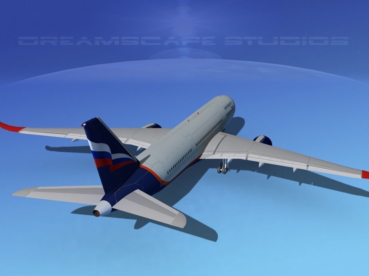 Airbus A350-800 Aeroflot 3D model_6
