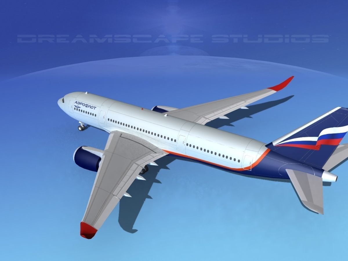 Airbus A350-800 Aeroflot 3D model_8