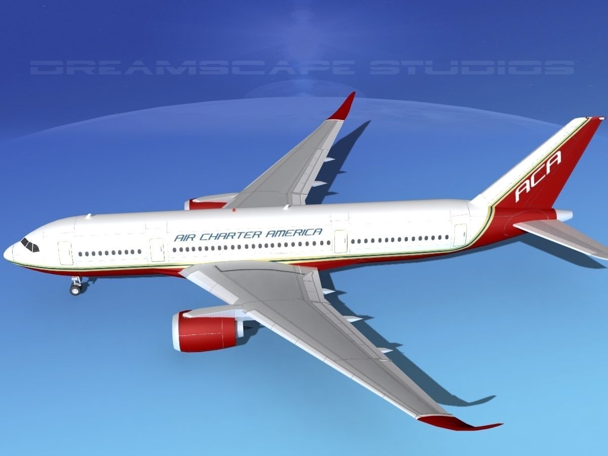 Airbus A350-800 Air Charter America 3D model_9