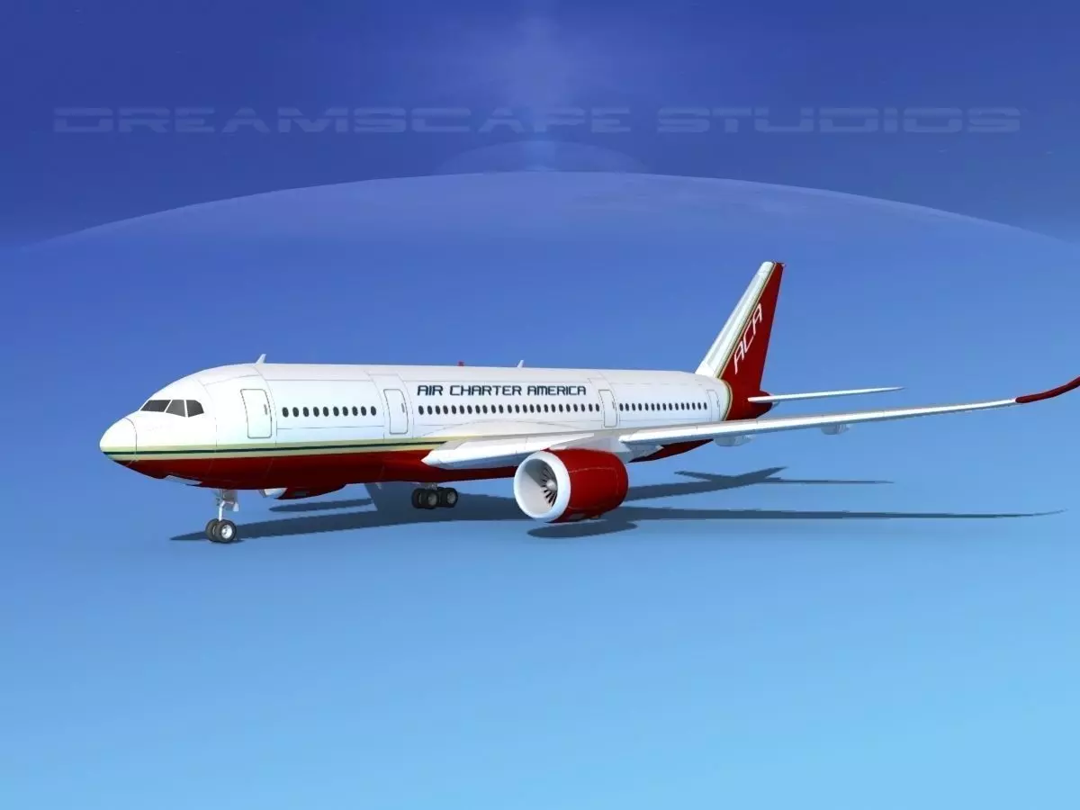 Airbus A350-800 Air Charter America 3D model_0