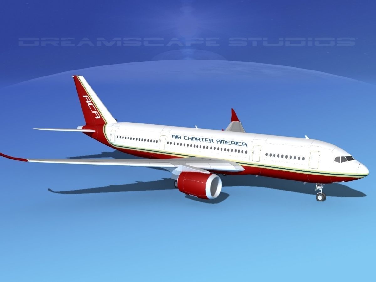 Airbus A350-800 Air Charter America 3D model_3