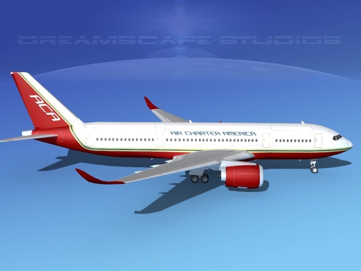 Airbus A350-800 Air Charter America 3D model_4