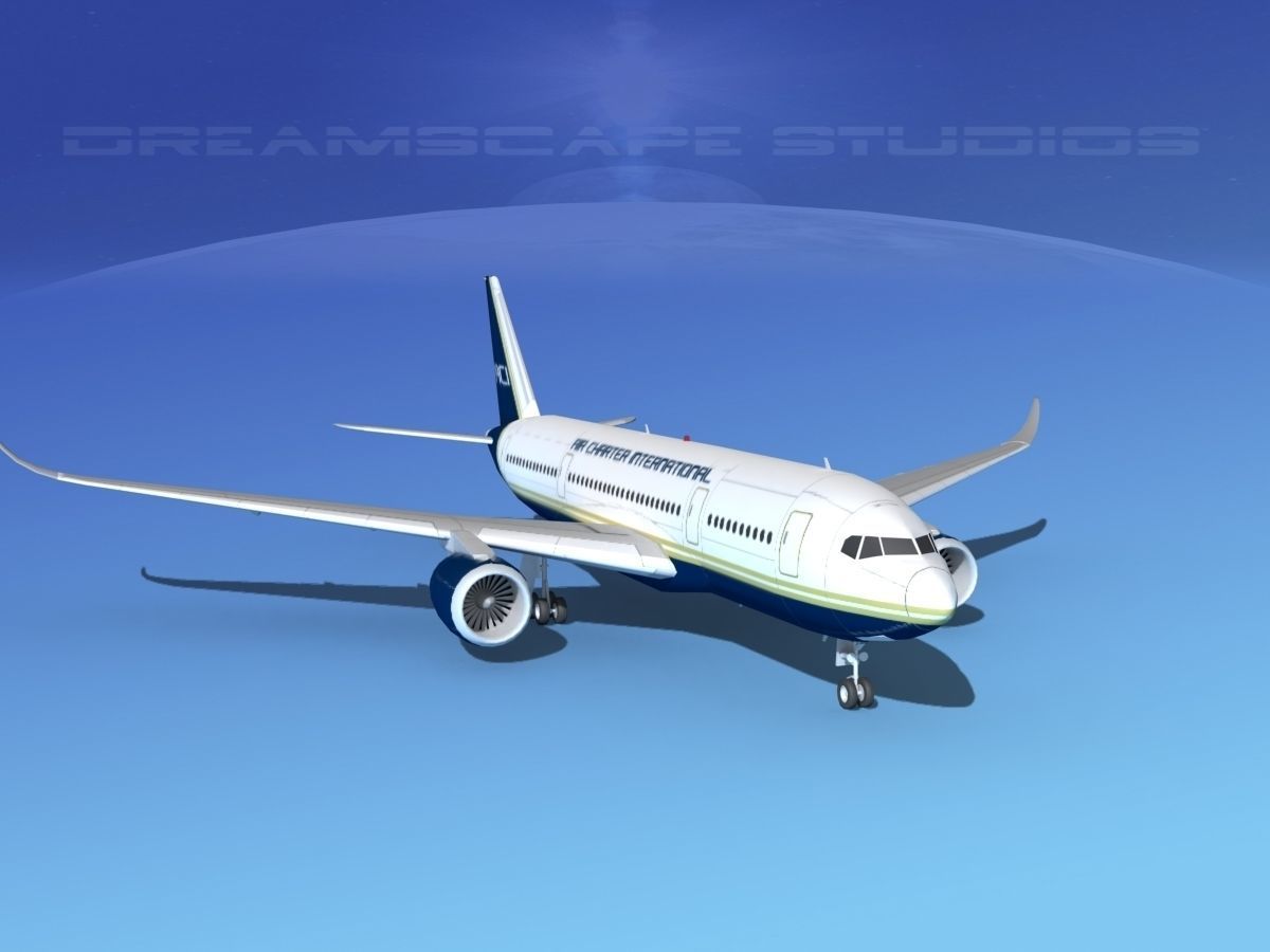 Airbus A350-800 Air Charter Intl 3D model_2