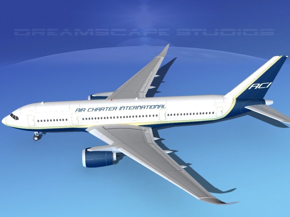 Airbus A350-800 Air Charter Intl 3D model_9