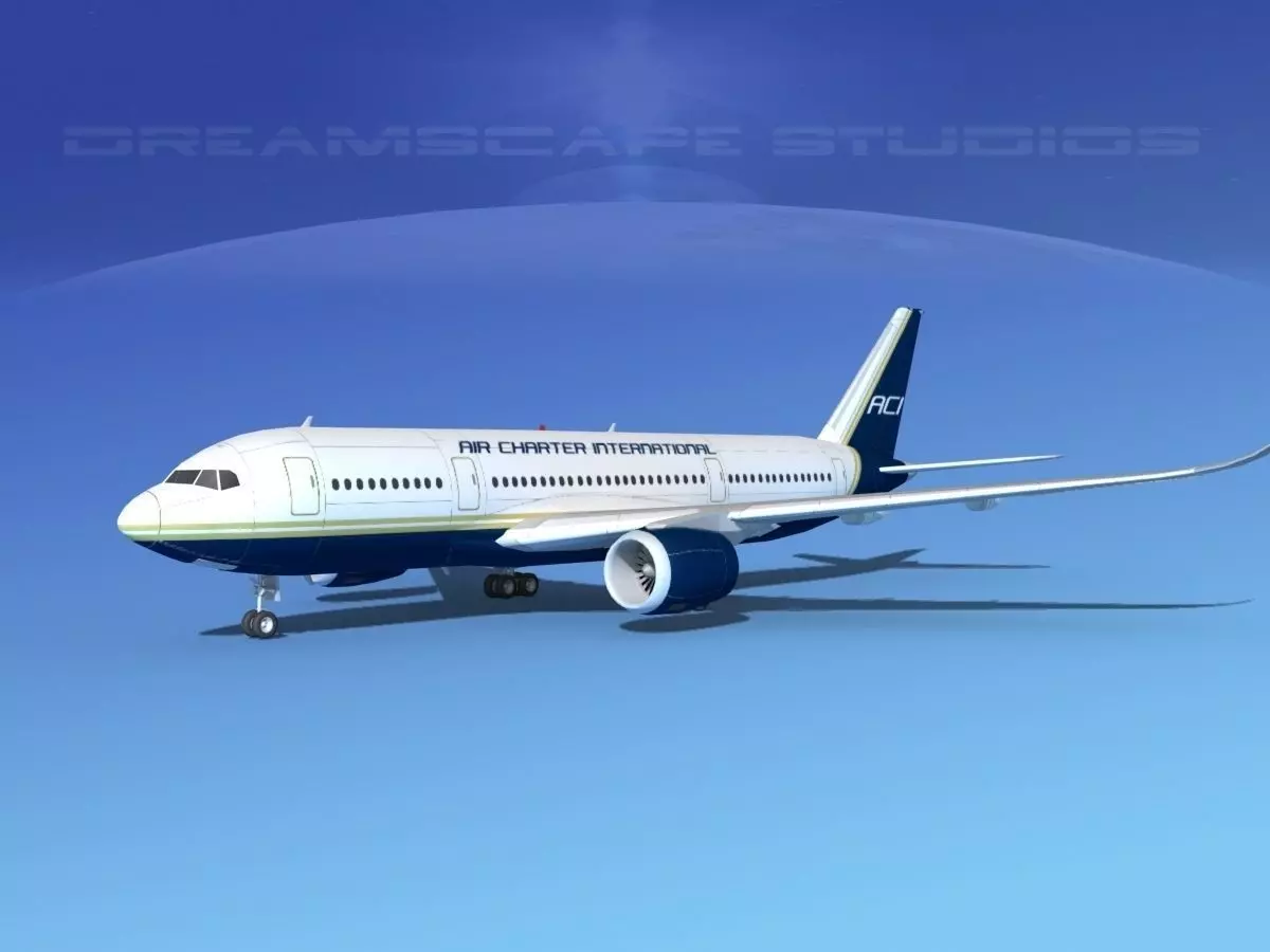 Airbus A350-800 Air Charter Intl 3D model_0