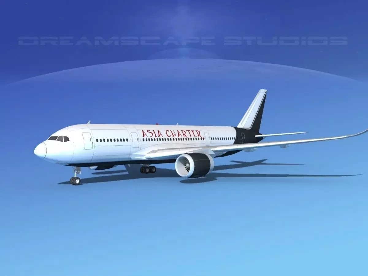 Airbus A350-800 Asia Charters 3D model_0