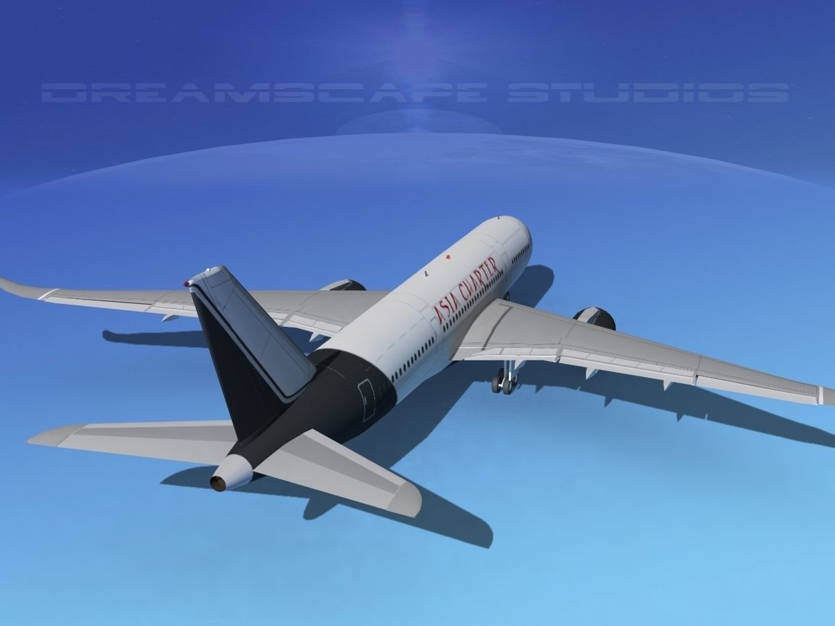 Airbus A350-800 Asia Charters 3D model_6