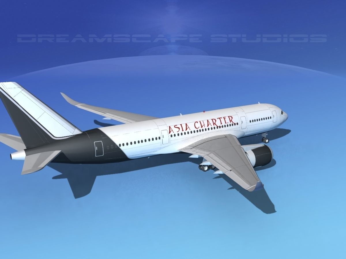 Airbus A350-800 Asia Charters 3D model_5