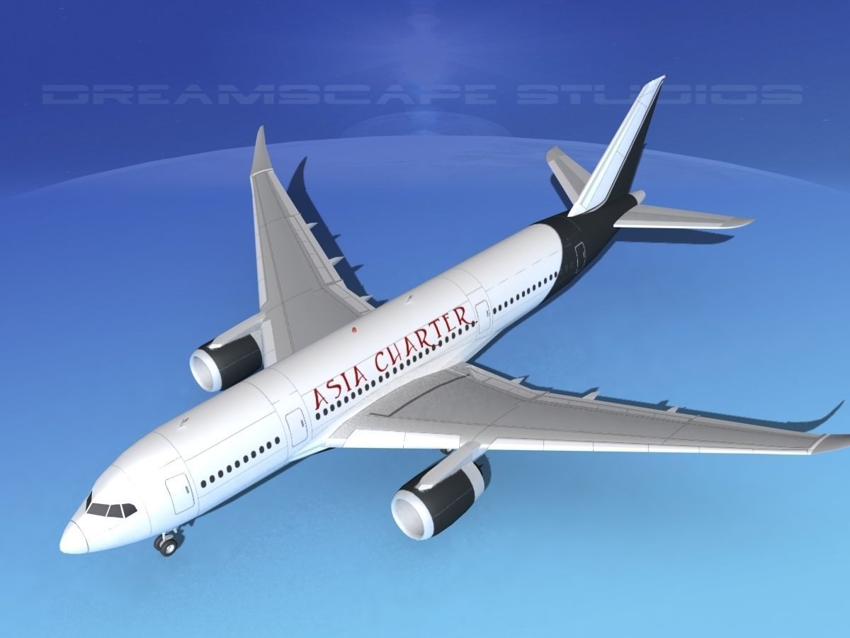 Airbus A350-800 Asia Charters 3D model_10