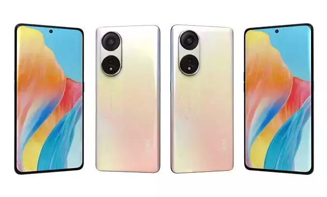 OPPO A1 Pro Gold High Poly