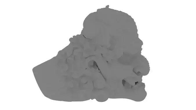 Hannya Oni mask ring