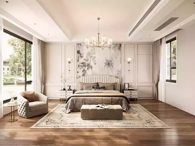 French style bedroom 3D model