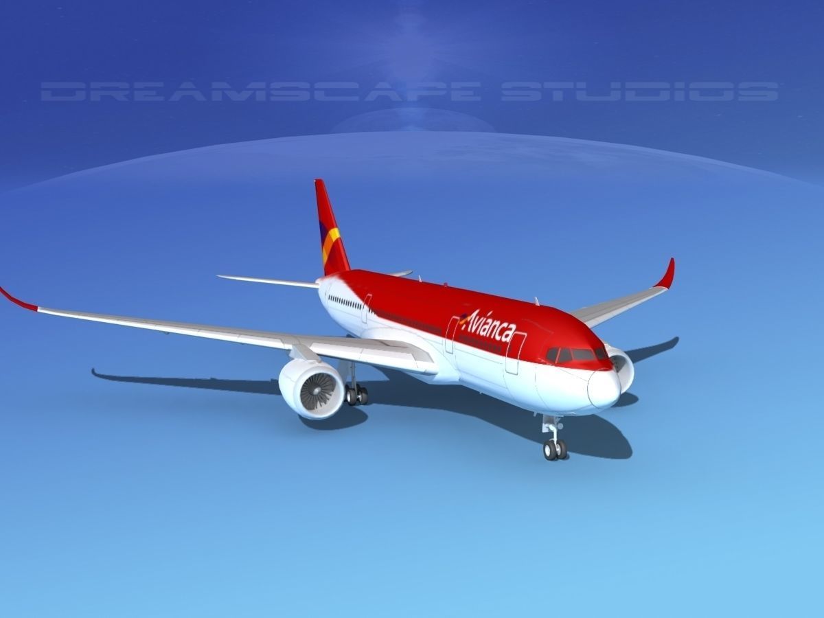 Airbus A350-800 Avianca 3D model_2