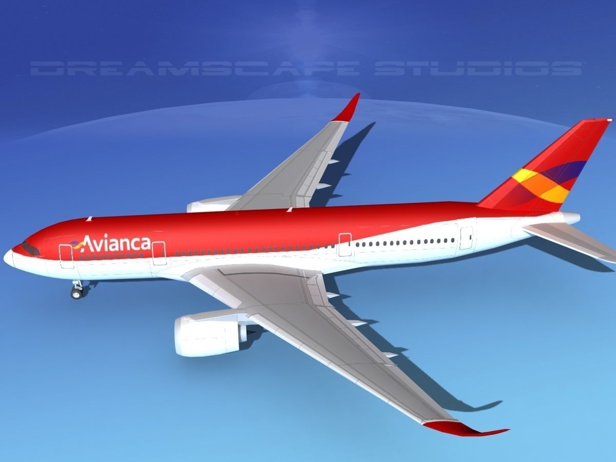 Airbus A350-800 Avianca 3D model_9