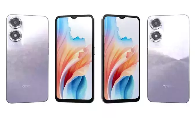 Oppo A2X Purple High Poly