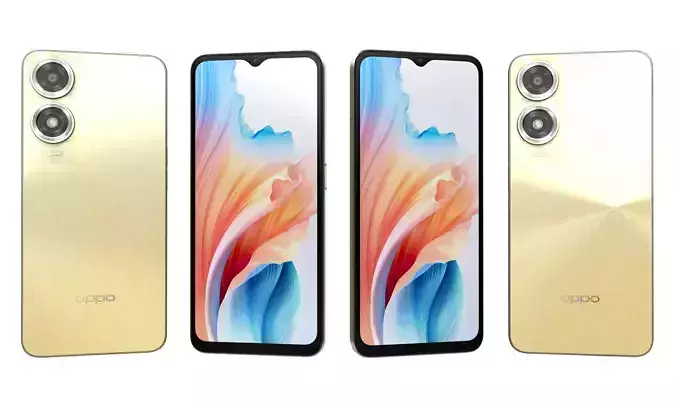 Oppo A2X Yellow High Poly