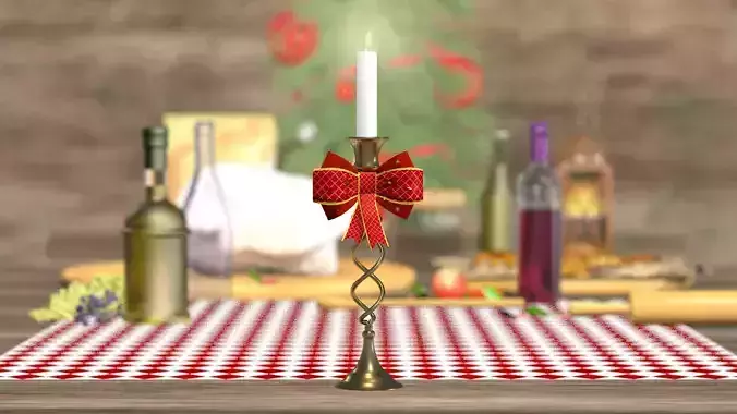 Christmas - Twist Chandelier 3D Model