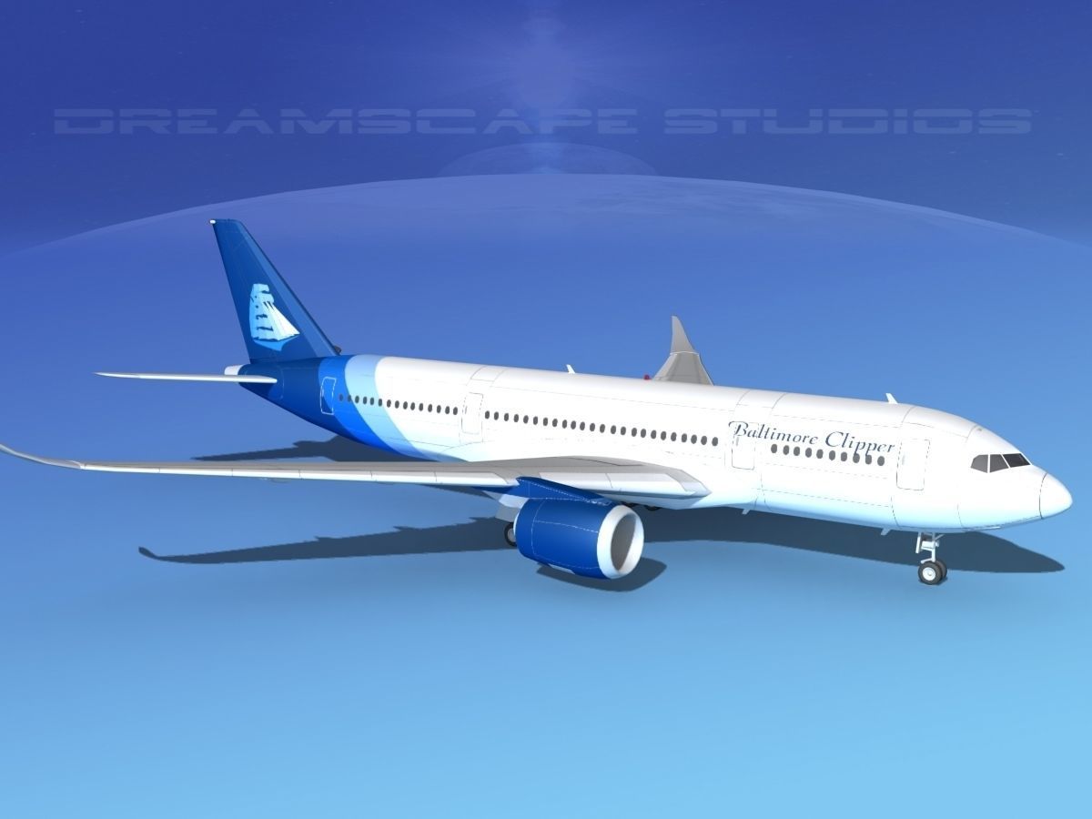 Airbus A350-800 Baltimore Clipper 3D model_3