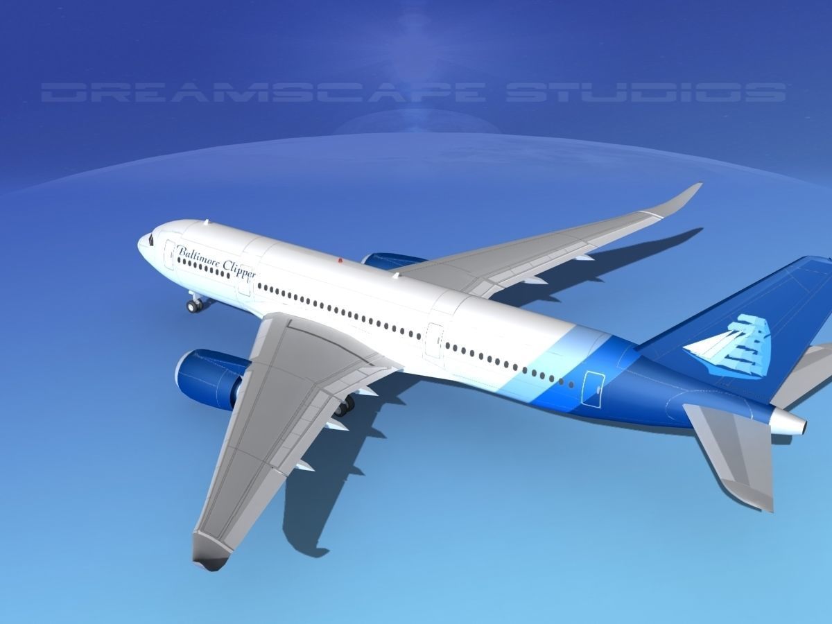 Airbus A350-800 Baltimore Clipper 3D model_8