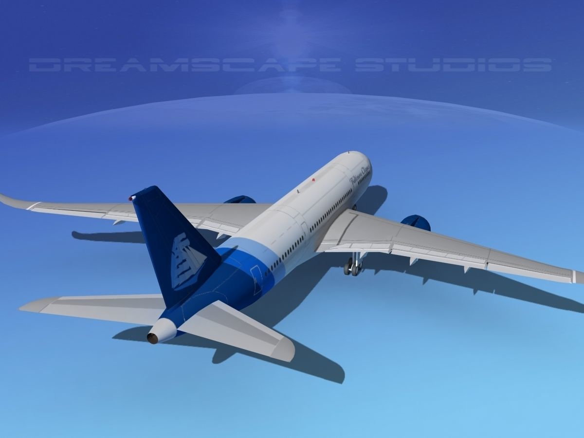 Airbus A350-800 Baltimore Clipper 3D model_6