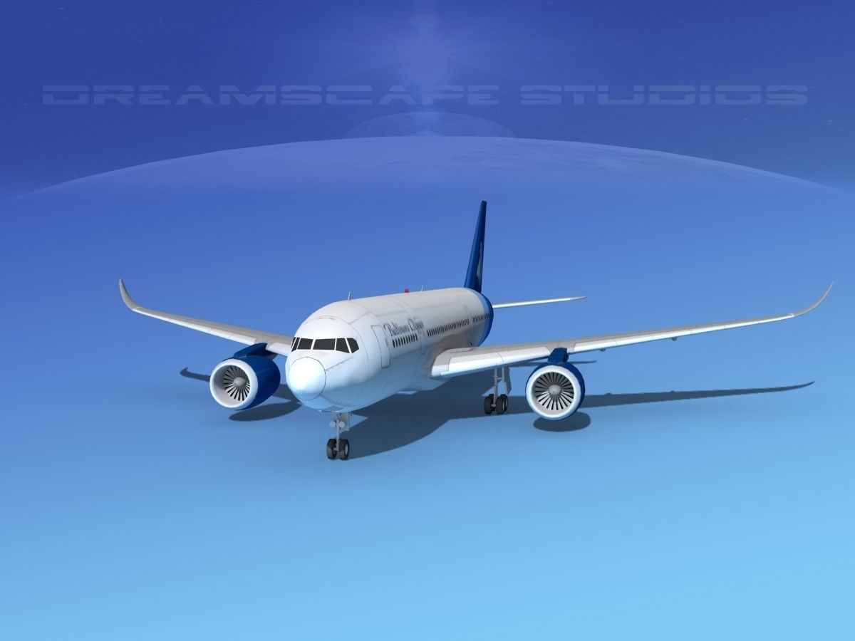 Airbus A350-800 Baltimore Clipper 3D model_1