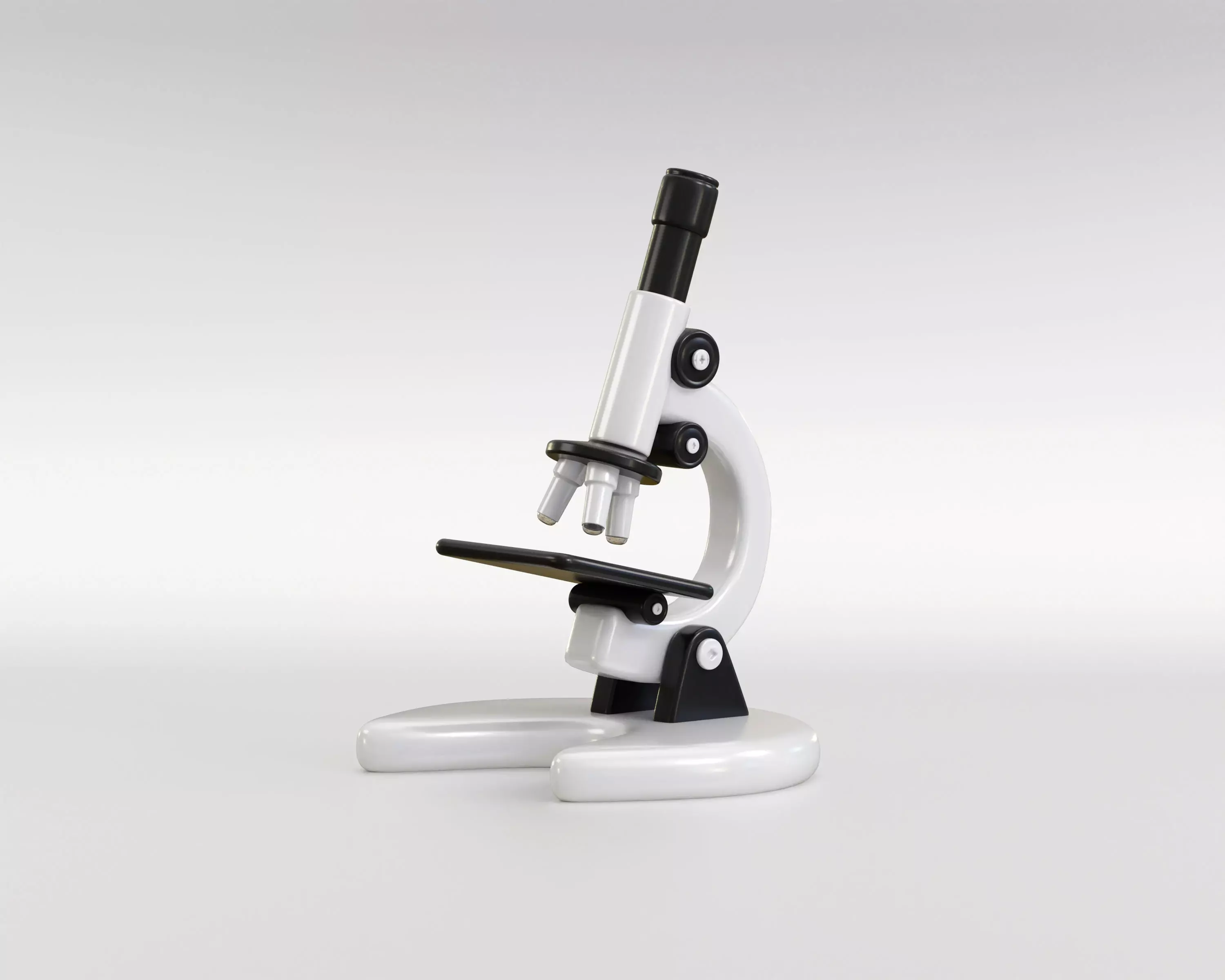 Microscope Low-poly 3D model